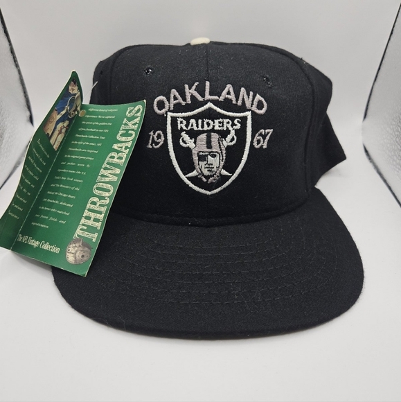 Vintage Oakland Raiders Throwbacks Fitted Hat With Tag